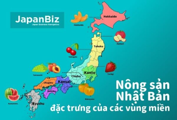 Nông sản Nhật Bản - đặc trưng của các vùng miền