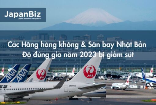 Độ đúng giờ của các Hãng hàng không & Sân bay Nhật Bản bị giảm sút trong năm 2023