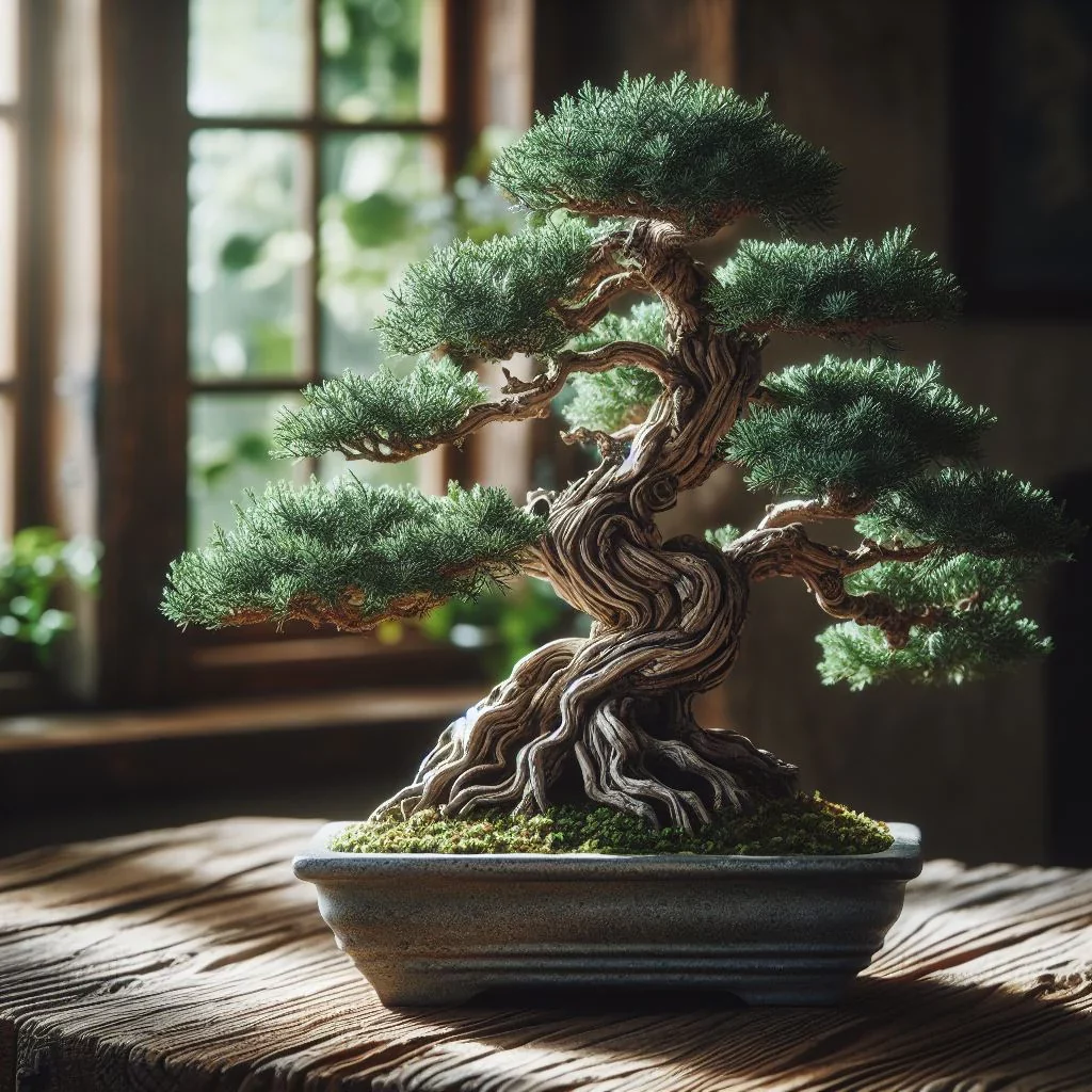  Juniper Bonsai trên đá ở Omiya 