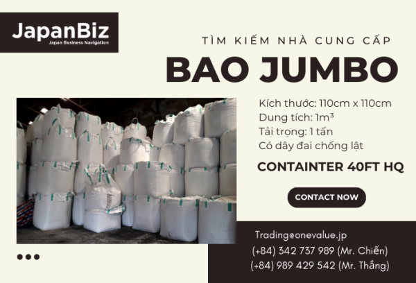 Tìm kiếm nhà cung cấp bao jumbo xuất Nhật