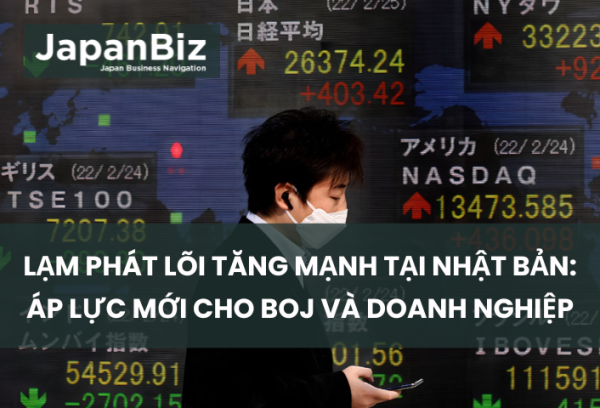 Lạm phát lõi tăng mạnh tại Nhật Bản: Áp lực mới cho BOJ và doanh nghiệp