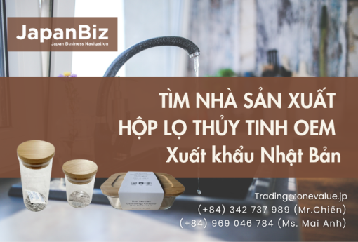 Tìm nhà sản xuất hộp lọ thủy tinh OEM xuất khẩu Nhật Bản