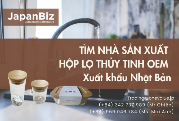 Tìm nhà sản xuất hộp lọ thủy tinh OEM xuất khẩu Nhật Bản