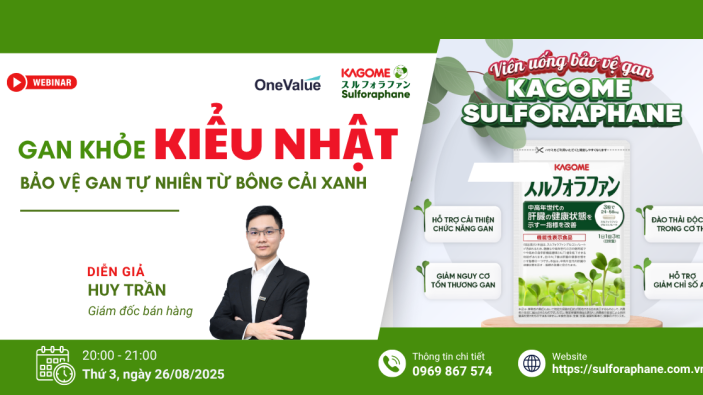 Webinar Gan Khỏe Kiểu Nhật cùng Sulforaphane Kagome