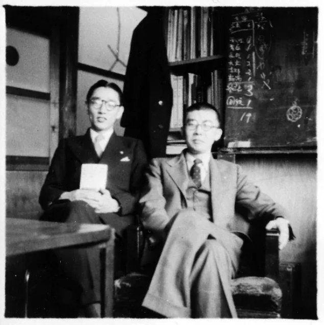 Ảnh: Akio Morita (trái) và Masaru Ibuka