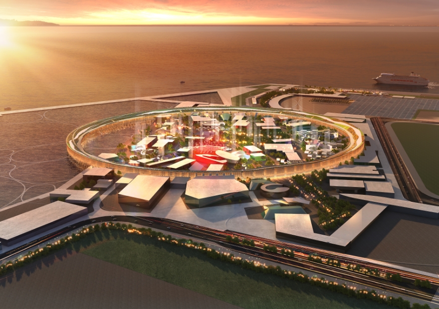Phối cảnh Expo 2025 trên đảo Yumeshima. Ảnh: expo2025.or.jp