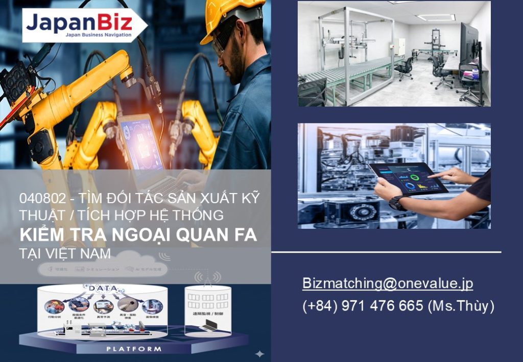 Tìm đối tác sản xuất kỹ thuật và tích hợp hệ thống FA tại Việt Nam