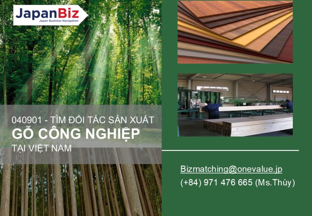 Tìm đối tác sản xuất gỗ công nghiệp tại Việt Nam